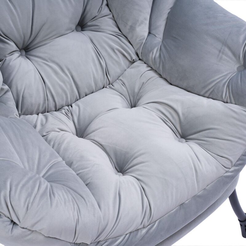 Bybafun Midcentury Light Gray Accent Chair - Image 9