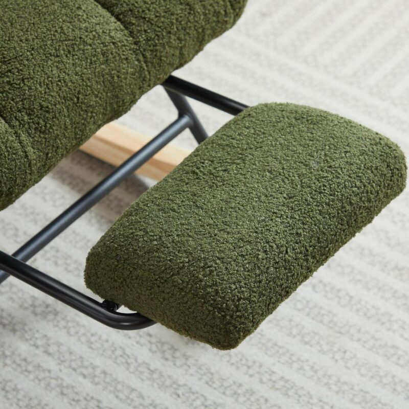 Bybafun Modern Dark Green Rocking Chair - Image 14