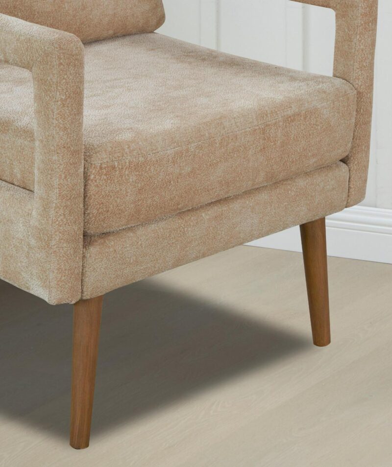 CESICIA Modern Beige Chenille Accent Chair - Image 10