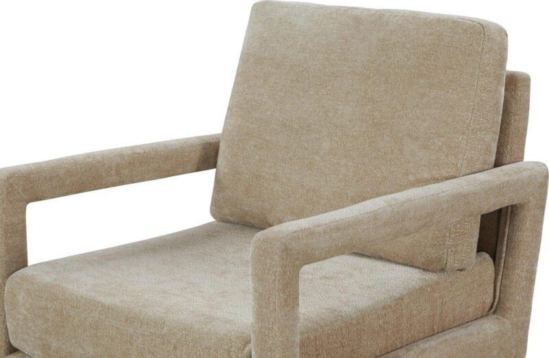 CESICIA Modern Beige Chenille Accent Chair - Image 12