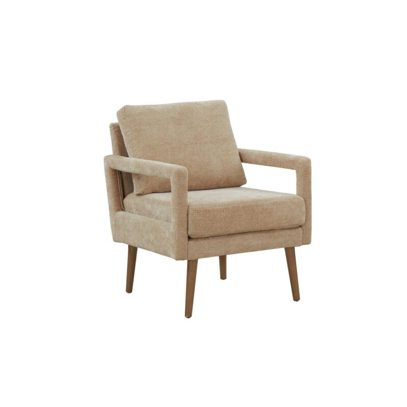 CESICIA Modern Beige Chenille Accent Chair