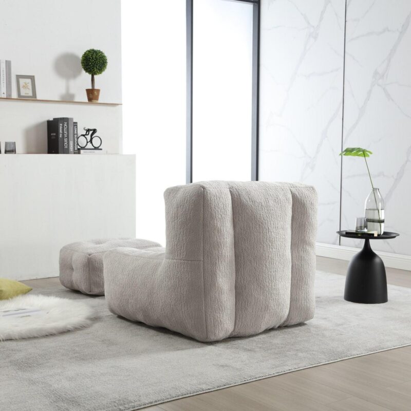 CESICIA Modern Light Gray Chenille Accent Chair - Image 19