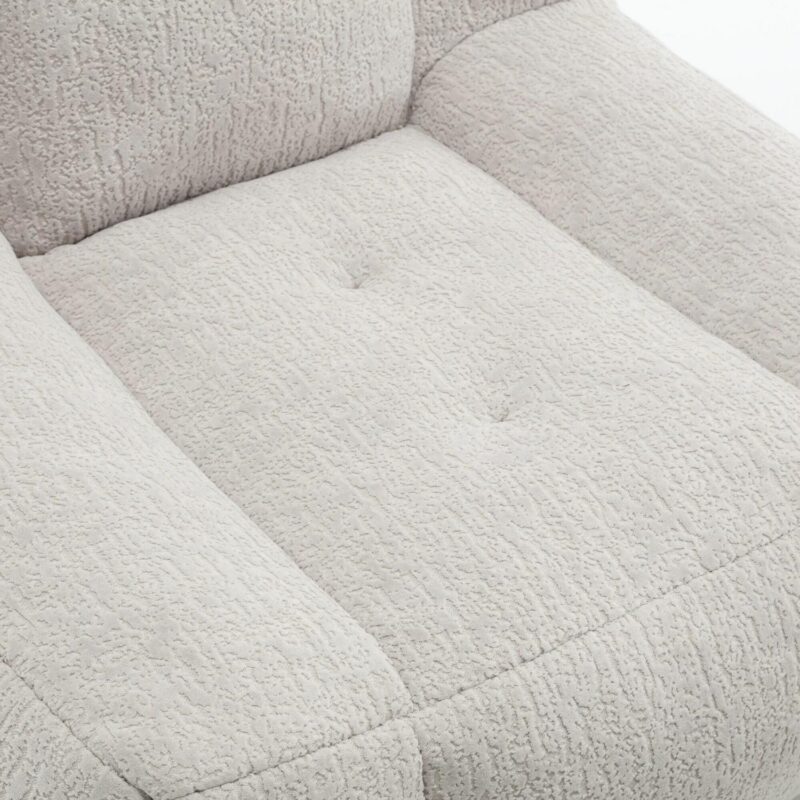 CESICIA Modern Light Gray Chenille Accent Chair - Image 13