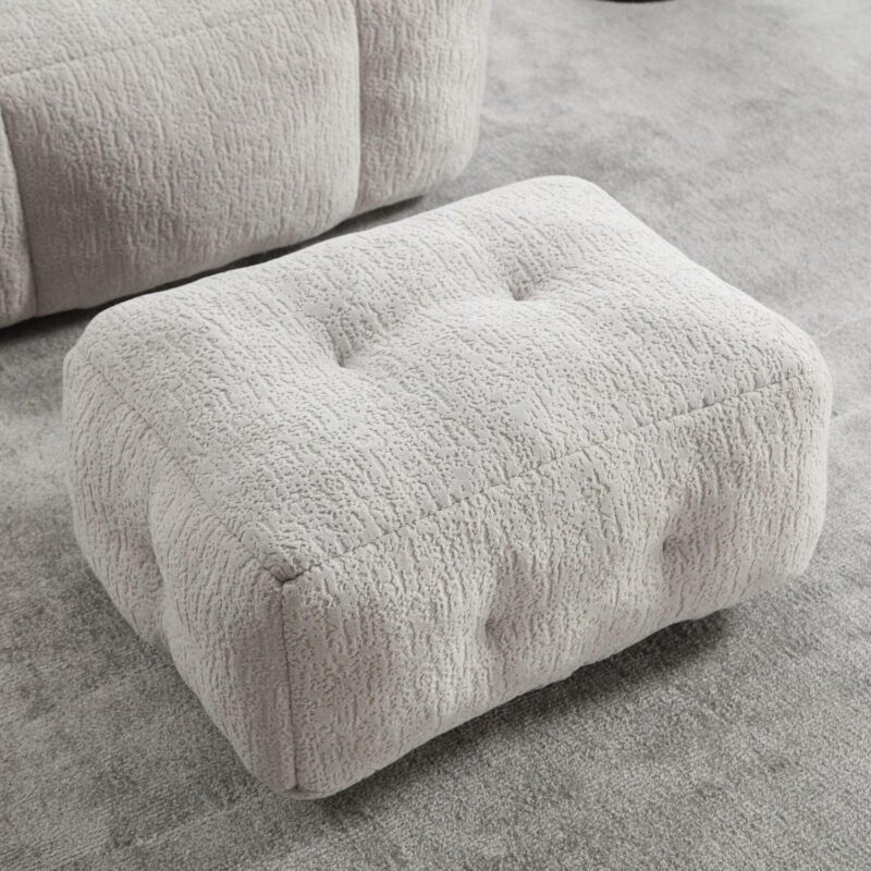CESICIA Modern Light Gray Chenille Accent Chair - Image 14