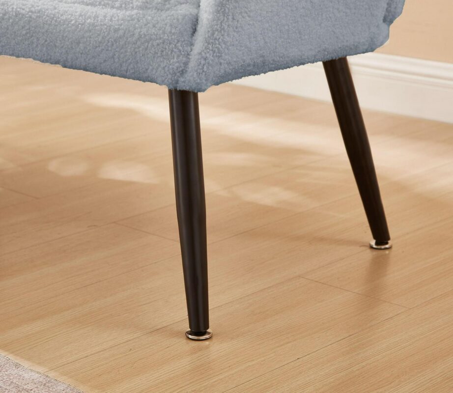 CESICIA Modern Light Blue Velvet Accent Chair - Image 8