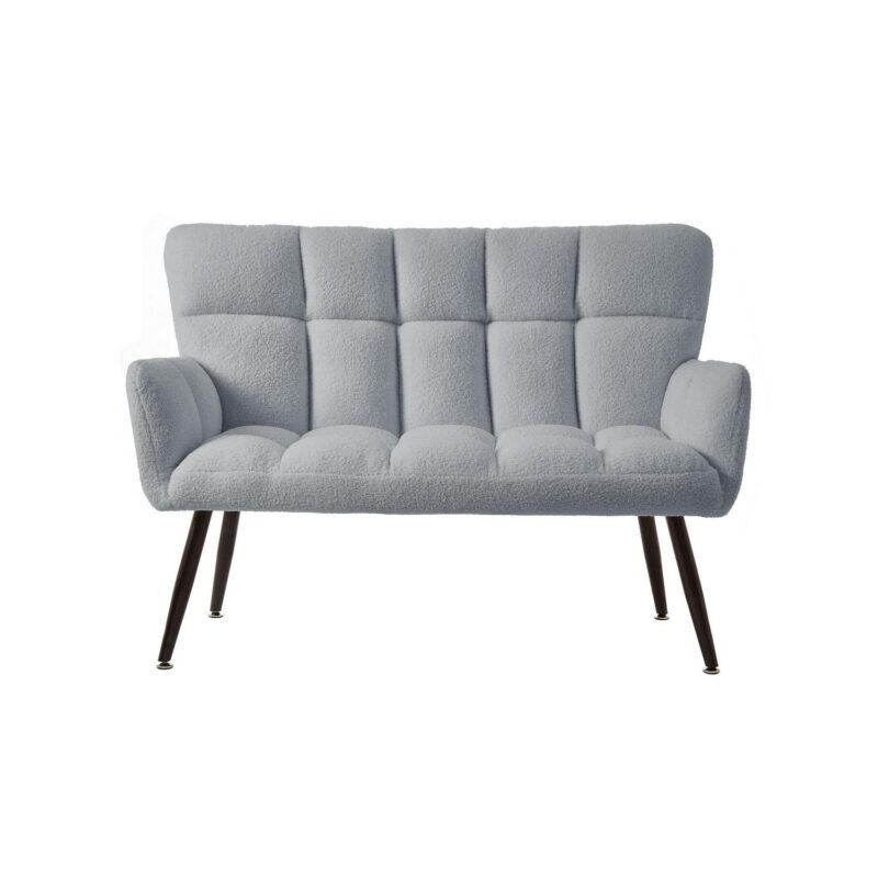 CESICIA Modern Light Blue Velvet Accent Chair