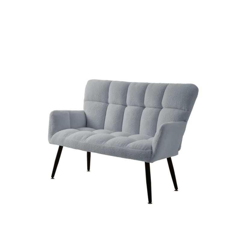 CESICIA Modern Light Blue Velvet Accent Chair - Image 2