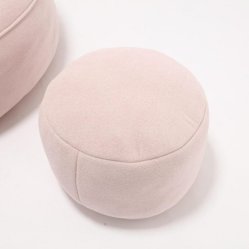 CESICIA Modern Pink Microfiber Accent Chair - Image 11