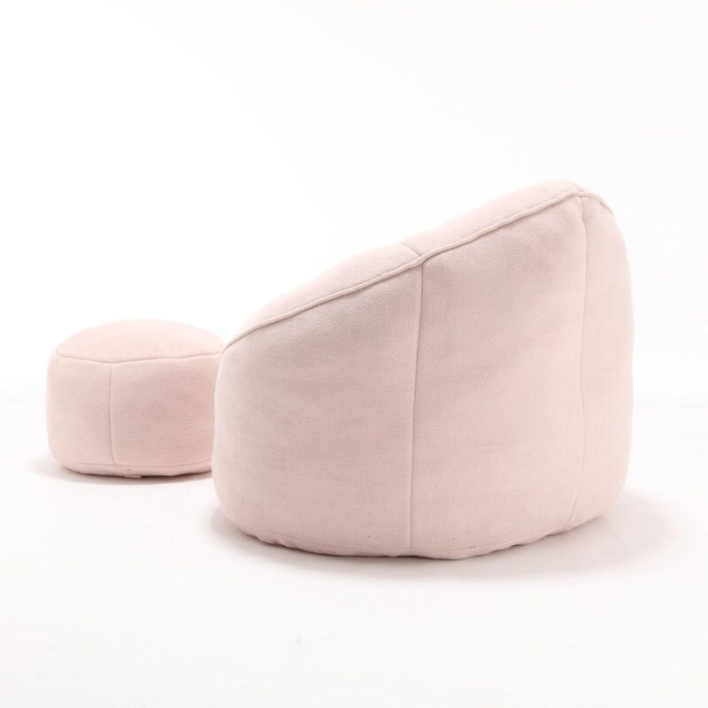 CESICIA Modern Pink Microfiber Accent Chair - Image 5