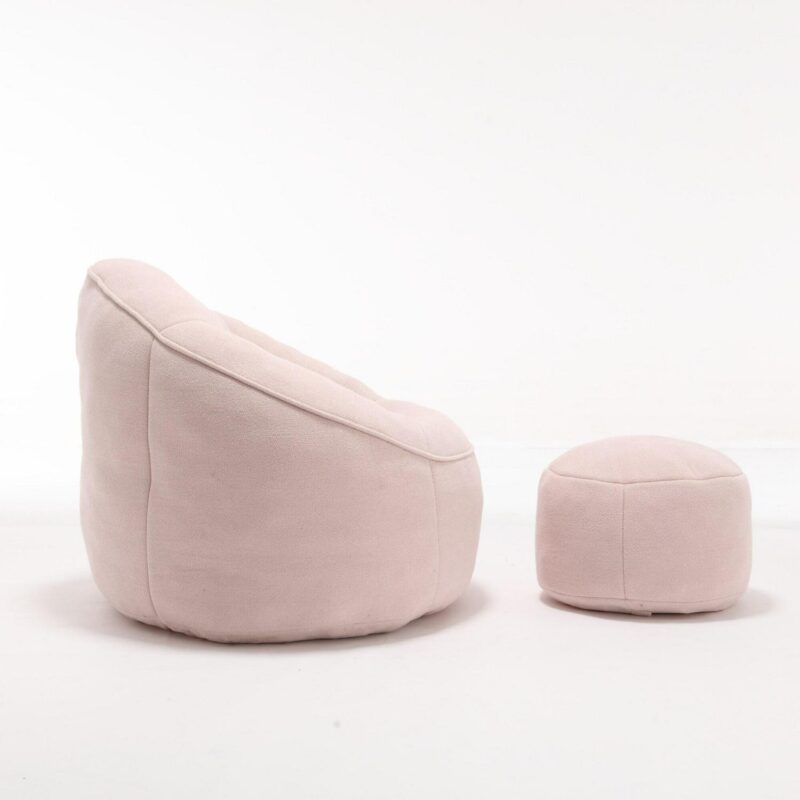 CESICIA Modern Pink Microfiber Accent Chair - Image 3