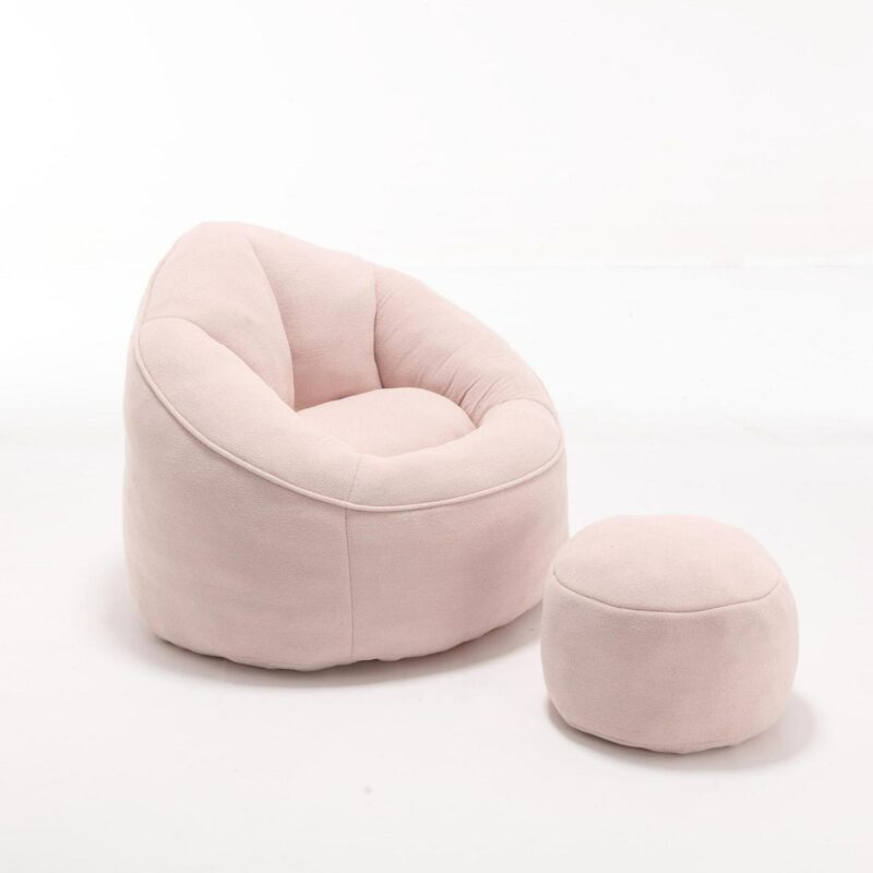 CESICIA Modern Pink Microfiber Accent Chair