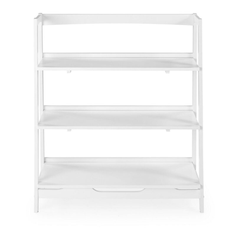 Camaflexi Mid-Century Modern White Wood 3 -Shelf Ladder Bookcase ( 36-Inches W x 43.5-Inches H x 14.875-Inches D ) Finished - Image 5