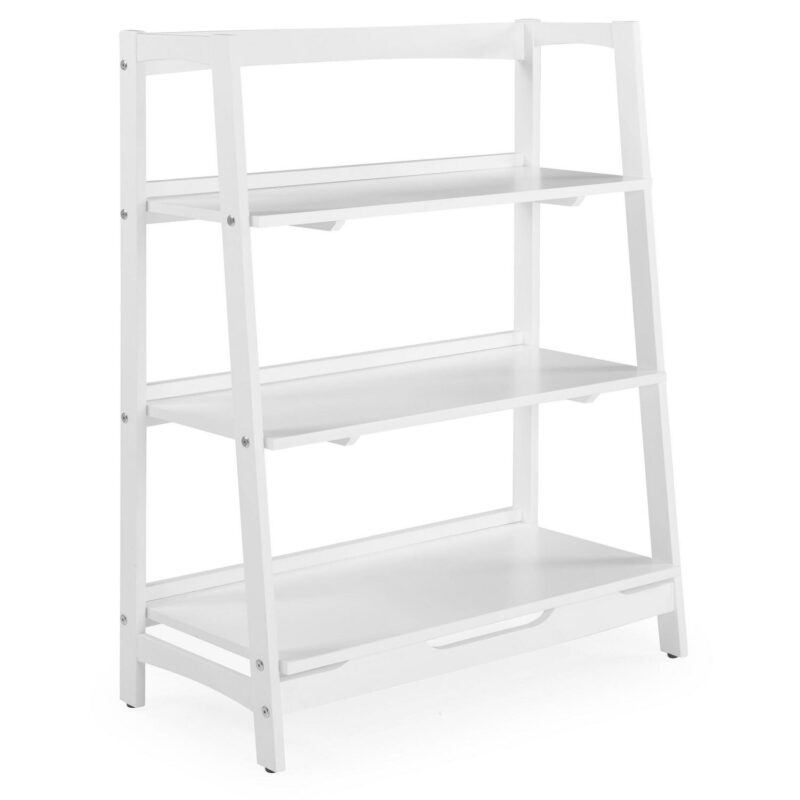 Camaflexi Mid-Century Modern White Wood 3 -Shelf Ladder Bookcase ( 36-Inches W x 43.5-Inches H x 14.875-Inches D ) Finished - Image 4