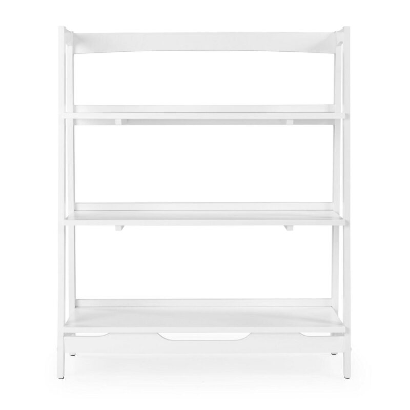 Camaflexi Mid-Century Modern White Wood 3 -Shelf Ladder Bookcase ( 36-Inches W x 43.5-Inches H x 14.875-Inches D ) Finished - Image 6