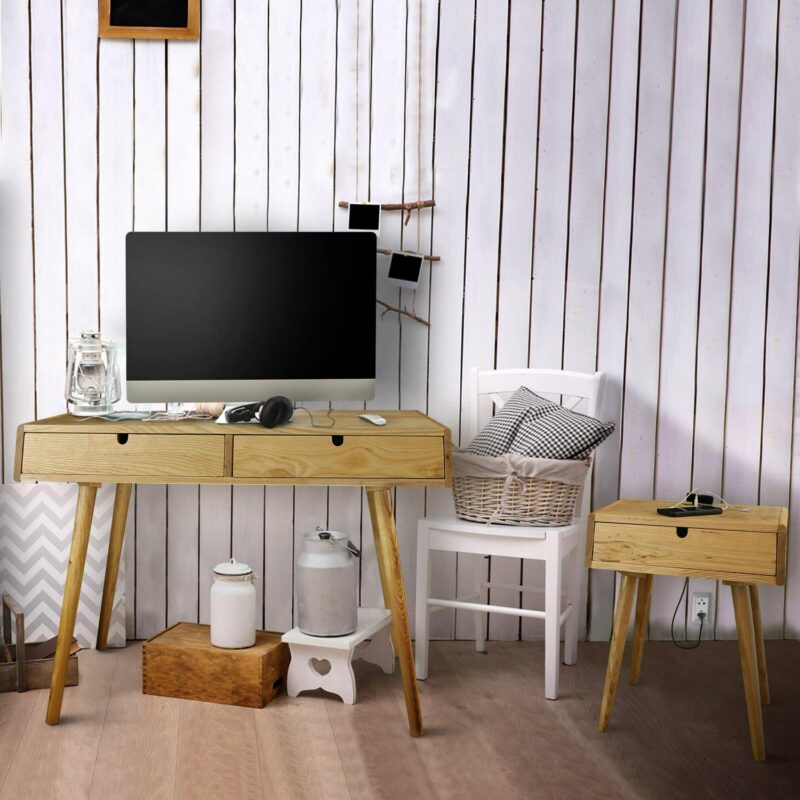 Casual Home Freedom 40-Inches Brown Modern/Contemporary Oak Computer desk - Image 10