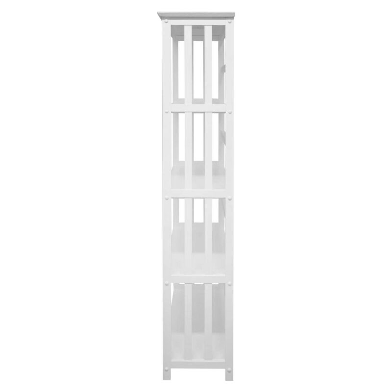 Casual Home Mission White Wood 4 -Shelf Bookcase ( 29.5-Inches W x 63-Inches H x 11.75-Inches D ) Stained - Image 3