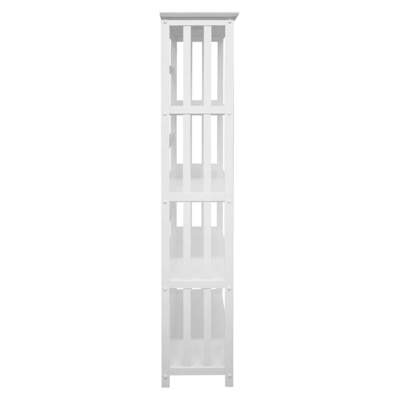 Casual Home Mission White Wood 4 -Shelf Bookcase ( 29.5-Inches W x 63-Inches H x 11.75-Inches D ) Stained - Image 2