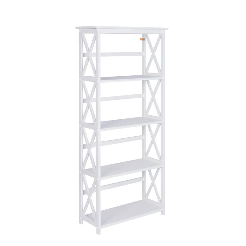 Casual Home Montego White Wood 4 -Shelf Bookcase ( 29.5-Inches W x 63-Inches H x 11.75-Inches D ) Stained - Image 11