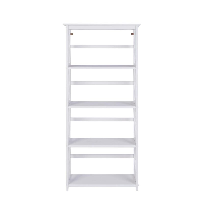 Casual Home Montego White Wood 4 -Shelf Bookcase ( 29.5-Inches W x 63-Inches H x 11.75-Inches D ) Stained - Image 10