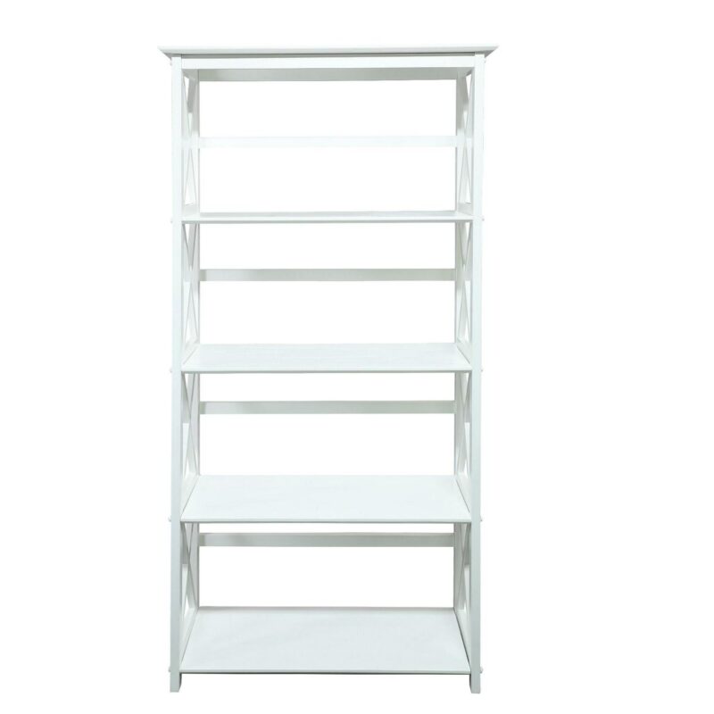 Casual Home Montego White Wood 4 -Shelf Bookcase ( 29.5-Inches W x 63-Inches H x 11.75-Inches D ) Stained