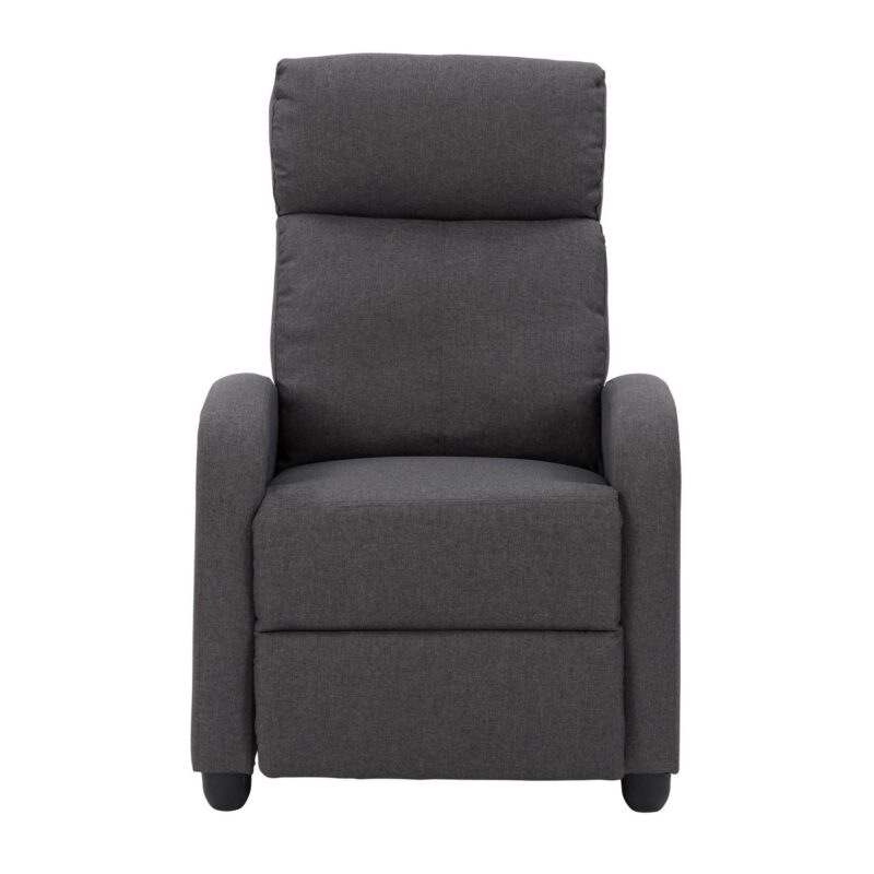 CorLiving Oren Dark Grey Polyester Upholstered Recliner