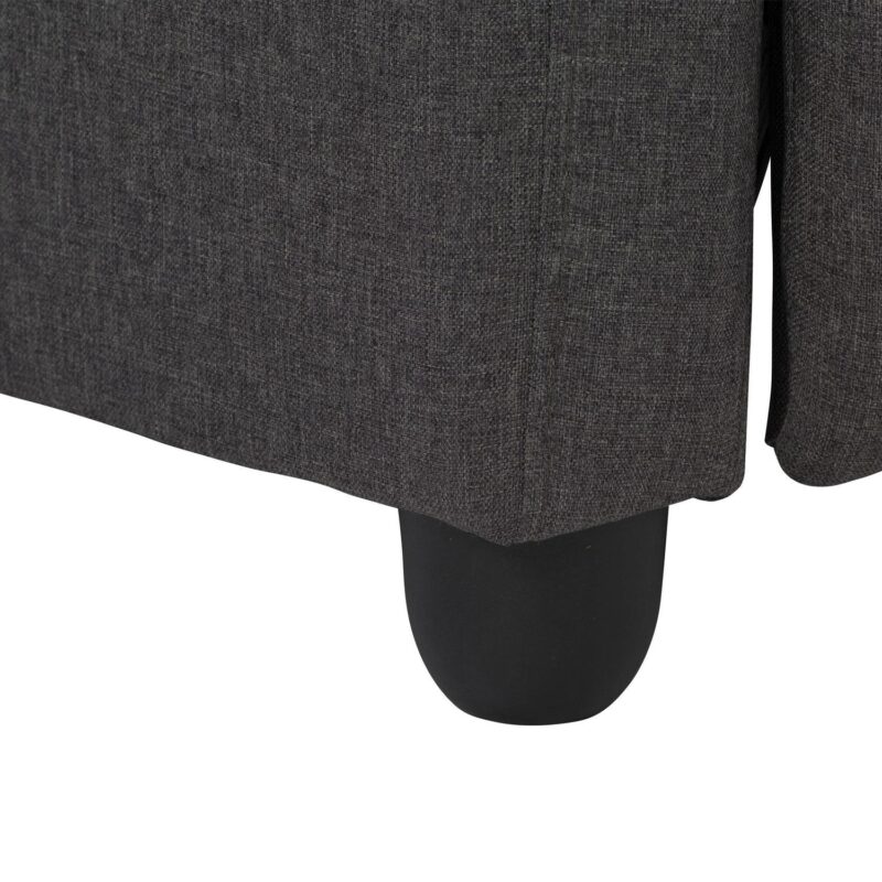 CorLiving Oren Dark Grey Polyester Upholstered Recliner - Image 3