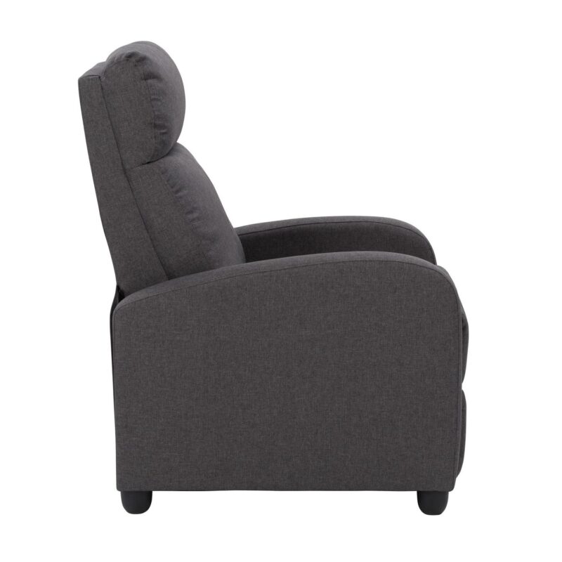 CorLiving Oren Dark Grey Polyester Upholstered Recliner - Image 8
