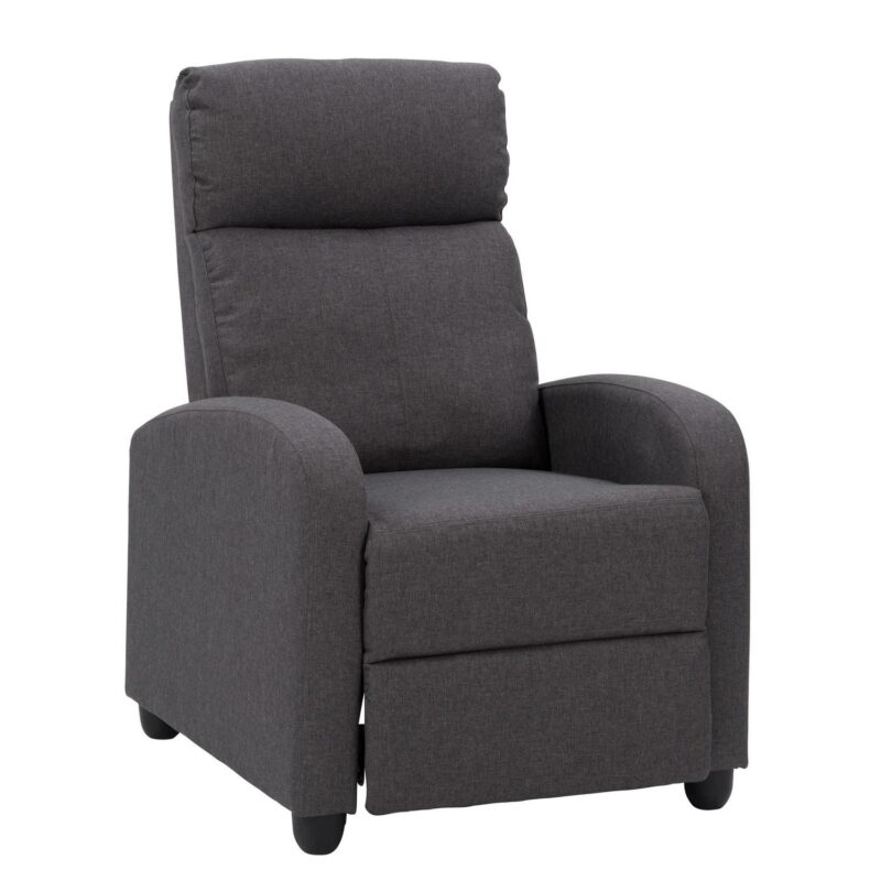 CorLiving Oren Dark Grey Polyester Upholstered Recliner - Image 7