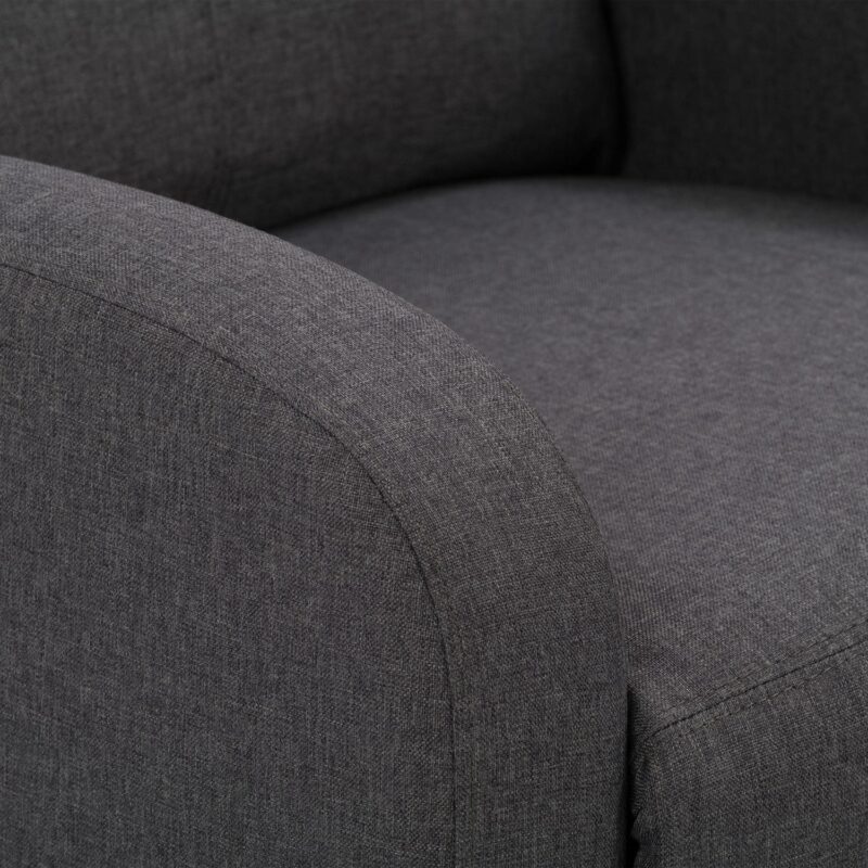 CorLiving Oren Dark Grey Polyester Upholstered Recliner - Image 2