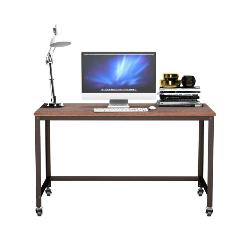 Costway 23.5-Inches Brown Modern/Contemporary Computer desk - Image 3