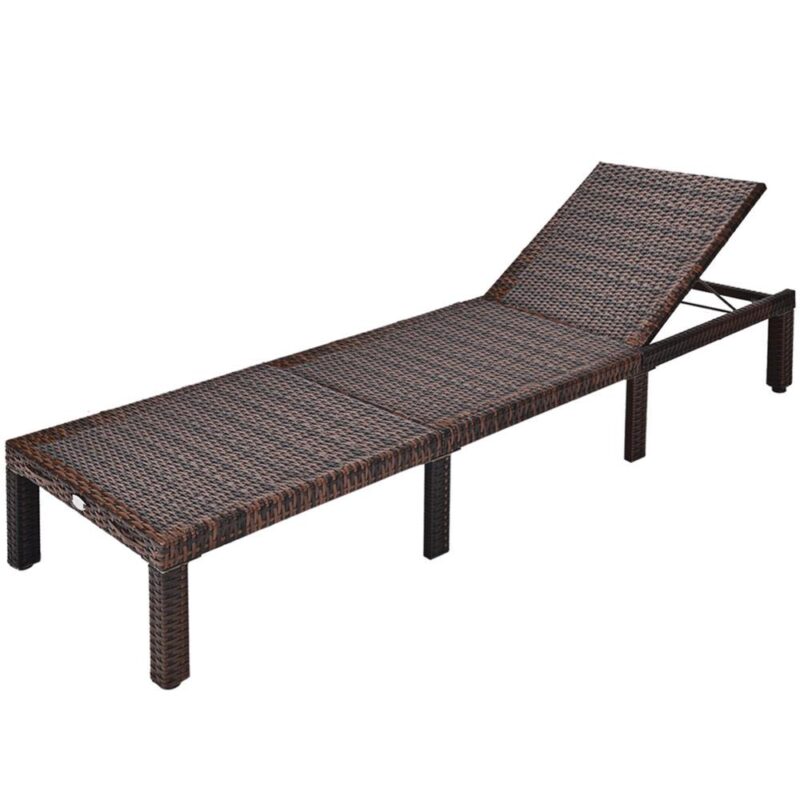 Costway Brown Upholstered Recliner