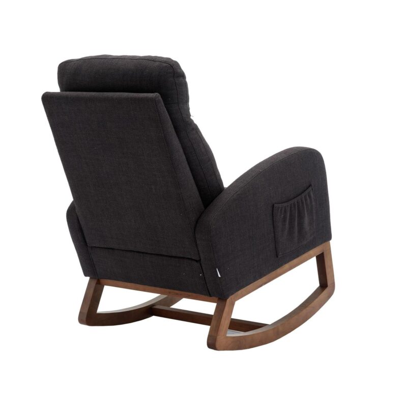 Damerin Modern Black Rocking Chair - Image 4