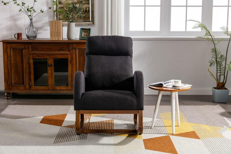 Damerin Modern Black Rocking Chair - Image 8