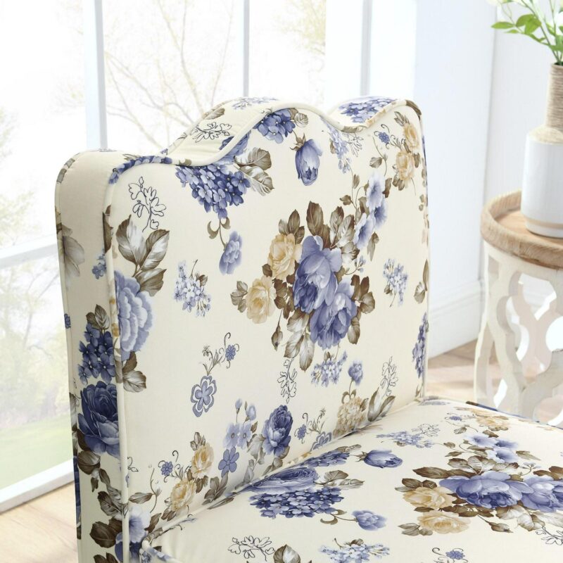 Damerin Modern Blue Flannel Accent Chair - Image 7