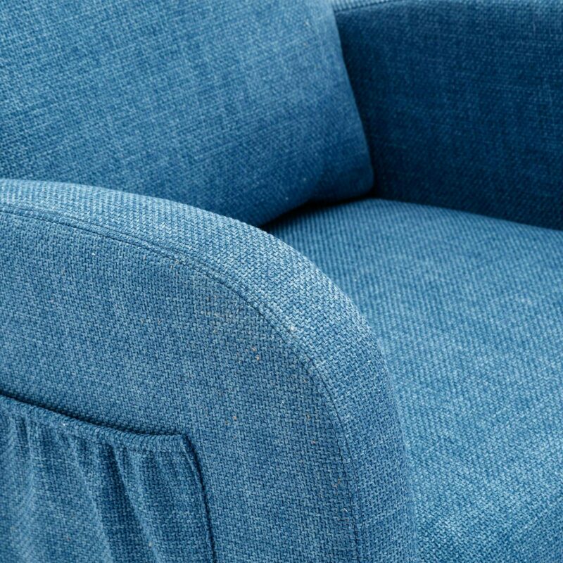 Damerin Modern Blue Rocking Chair - Image 8