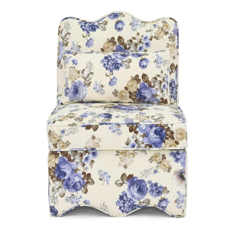 Damerin Modern Blue Flannel Accent Chair - Image 3