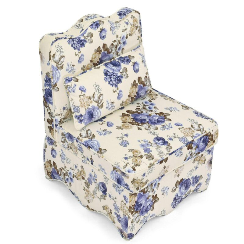 Damerin Modern Blue Flannel Accent Chair - Image 2