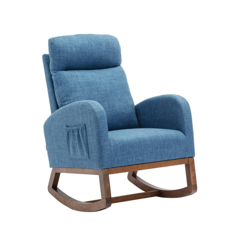 Damerin Modern Blue Rocking Chair