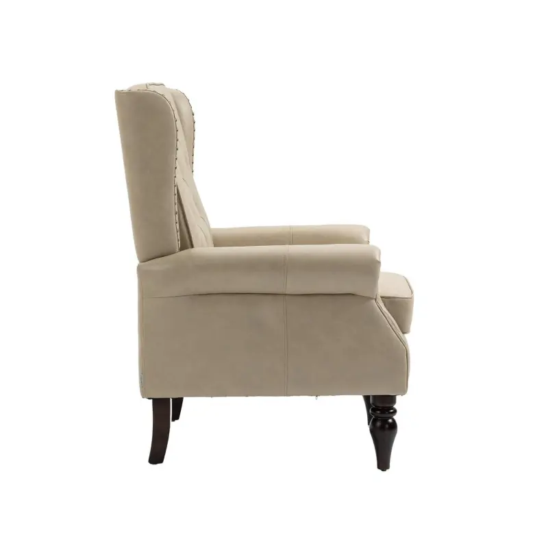 Damerin Modern Camel Faux leather Accent Chair - Image 3