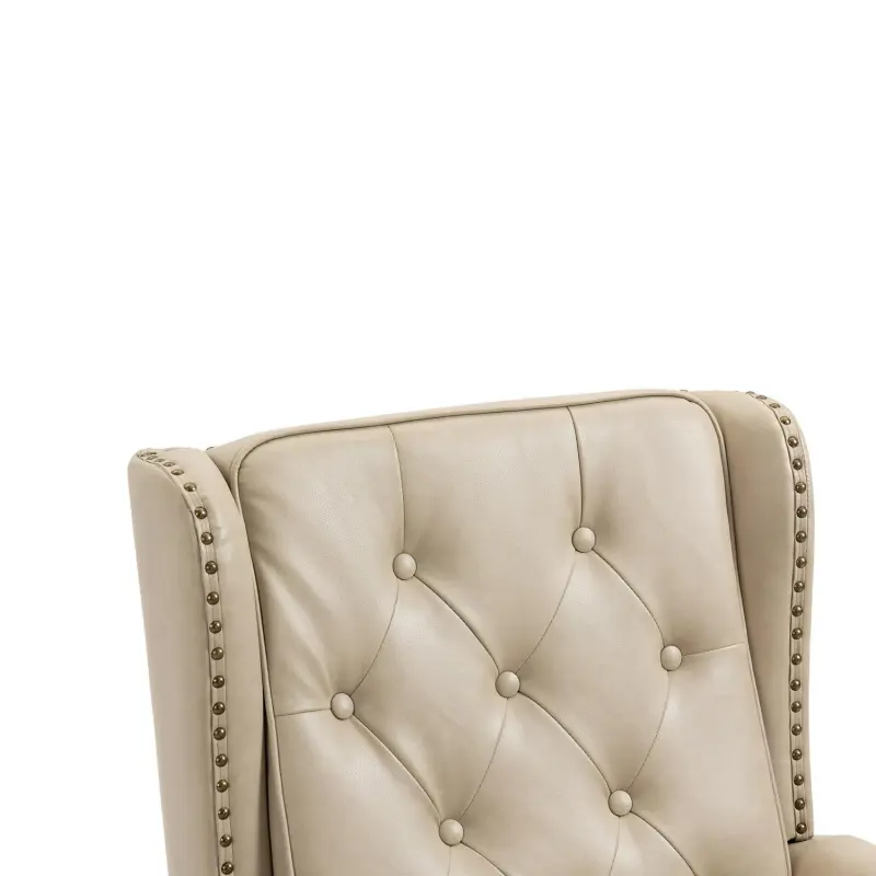 Damerin Modern Camel Faux leather Accent Chair - Image 8