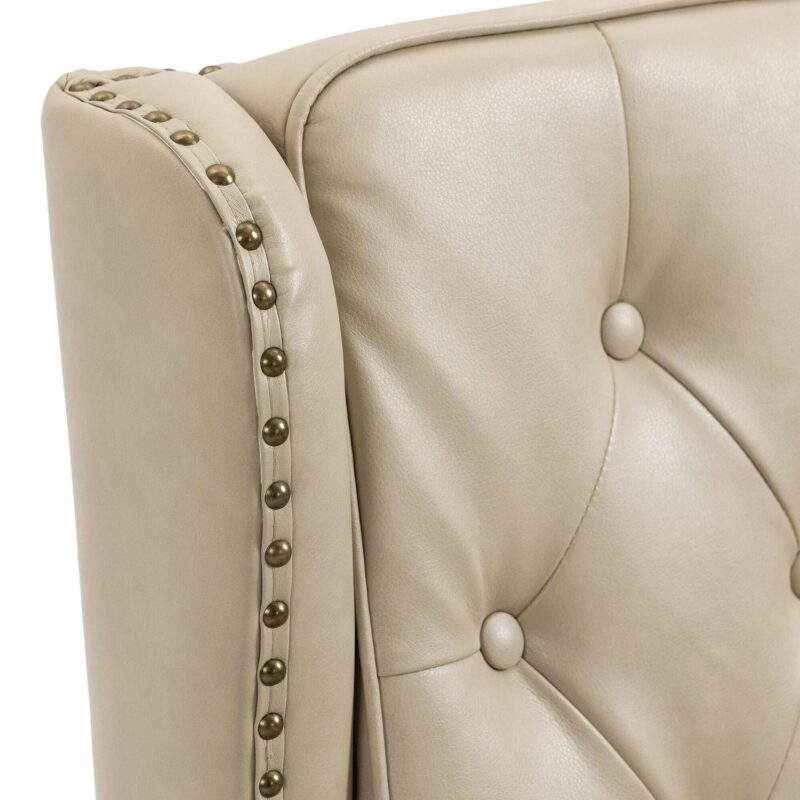 Damerin Modern Camel Faux leather Accent Chair - Image 9