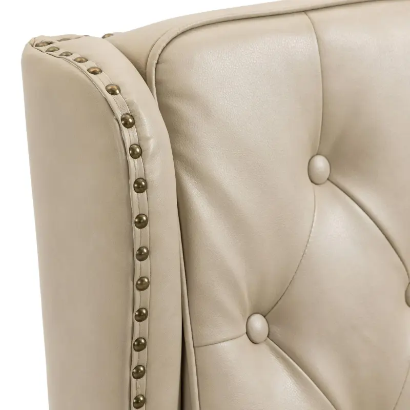 Damerin Modern Camel Faux leather Accent Chair - Image 9