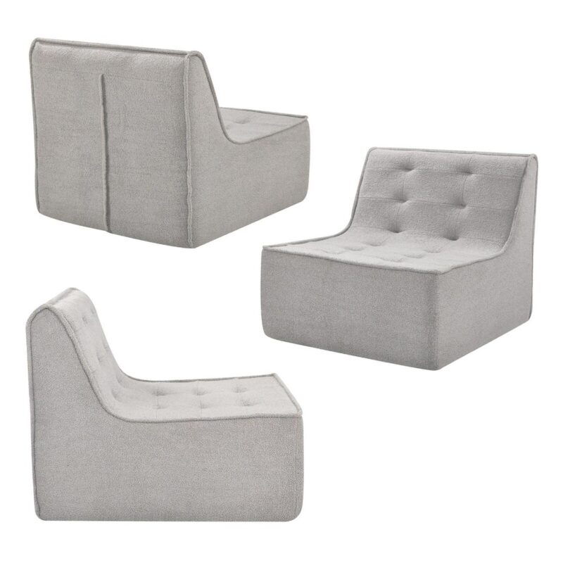 Damerin Modern Gray Velvet Accent Chair - Image 6