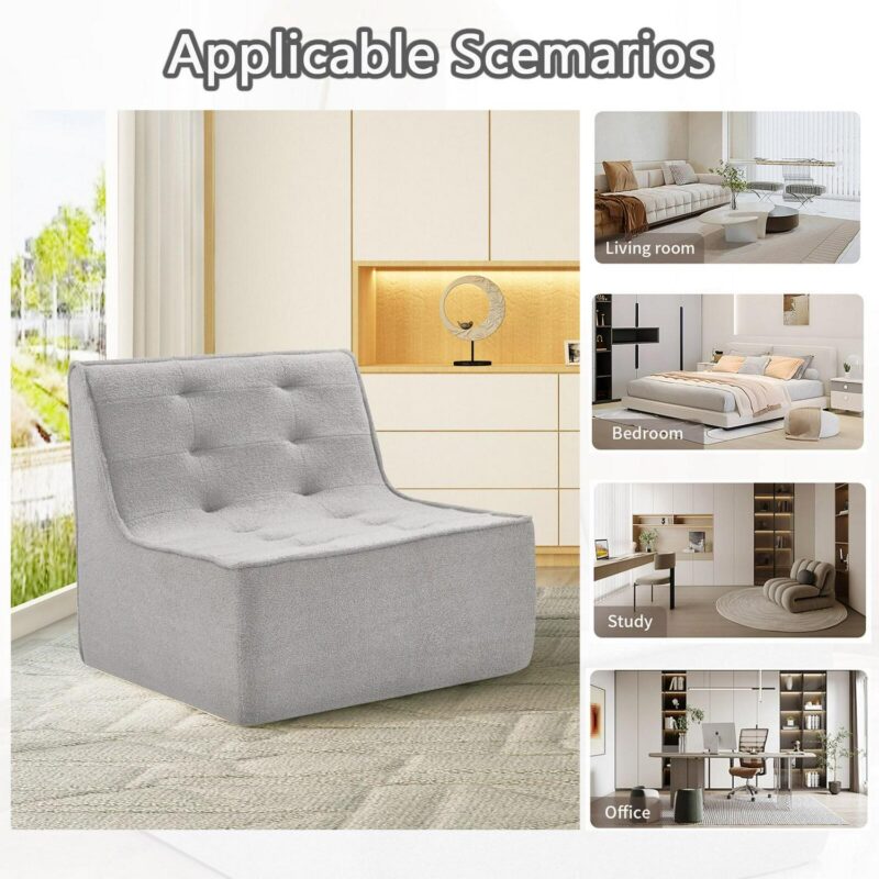 Damerin Modern Gray Velvet Accent Chair - Image 8