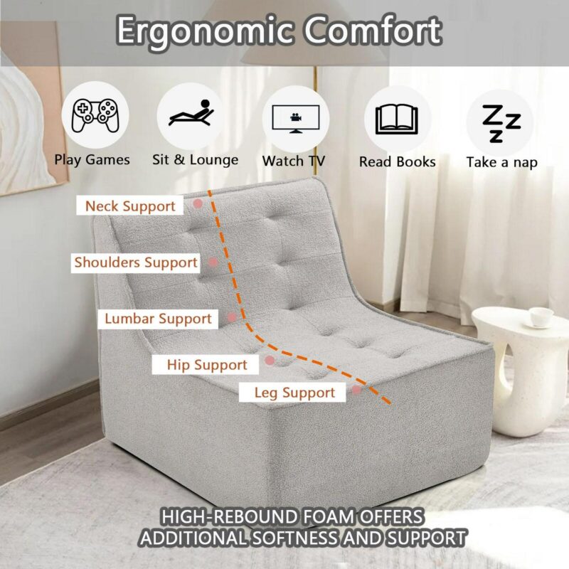 Damerin Modern Gray Velvet Accent Chair - Image 10