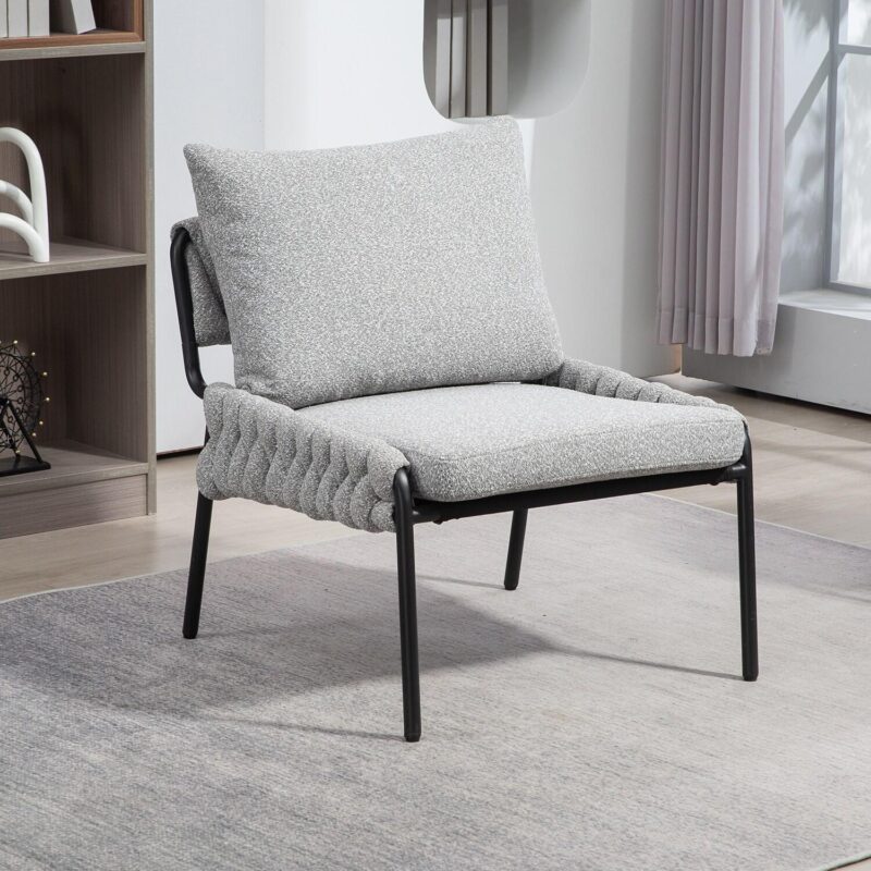 Damerin Modern Grey Accent Chair - Image 7