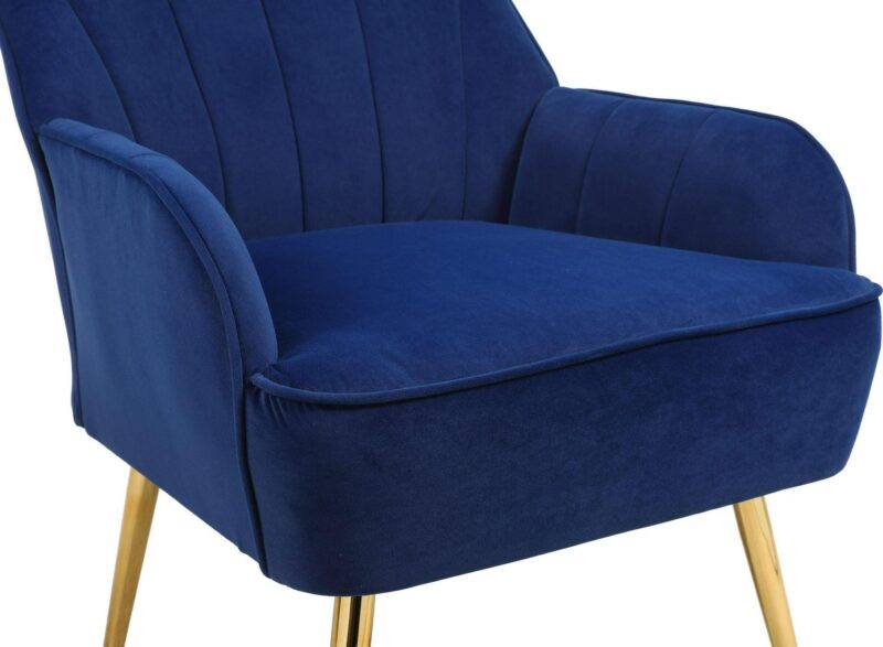Damerin Modern Navy Velvet Accent Chair - Image 10
