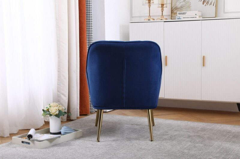 Damerin Modern Navy Velvet Accent Chair - Image 6