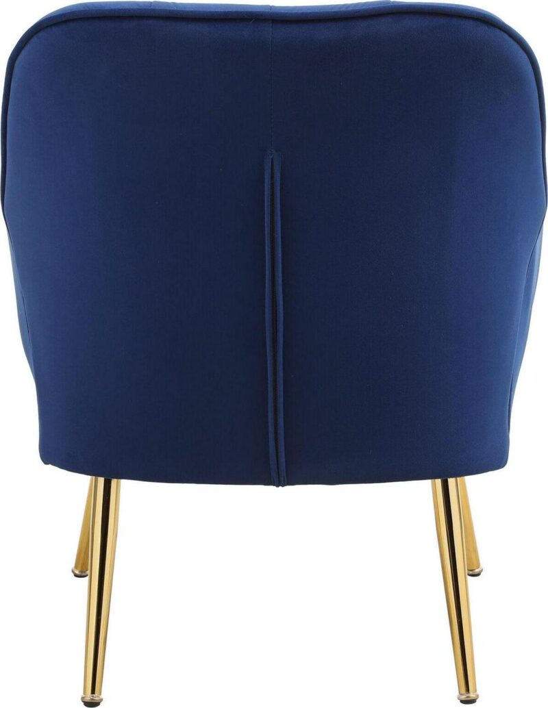 Damerin Modern Navy Velvet Accent Chair - Image 4