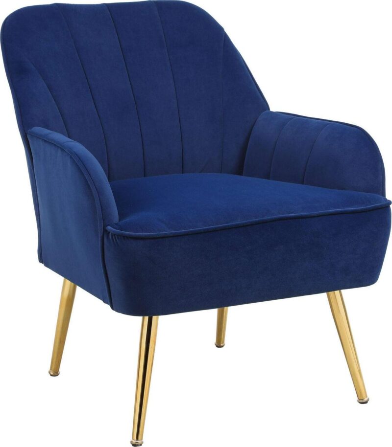 Damerin Modern Navy Velvet Accent Chair